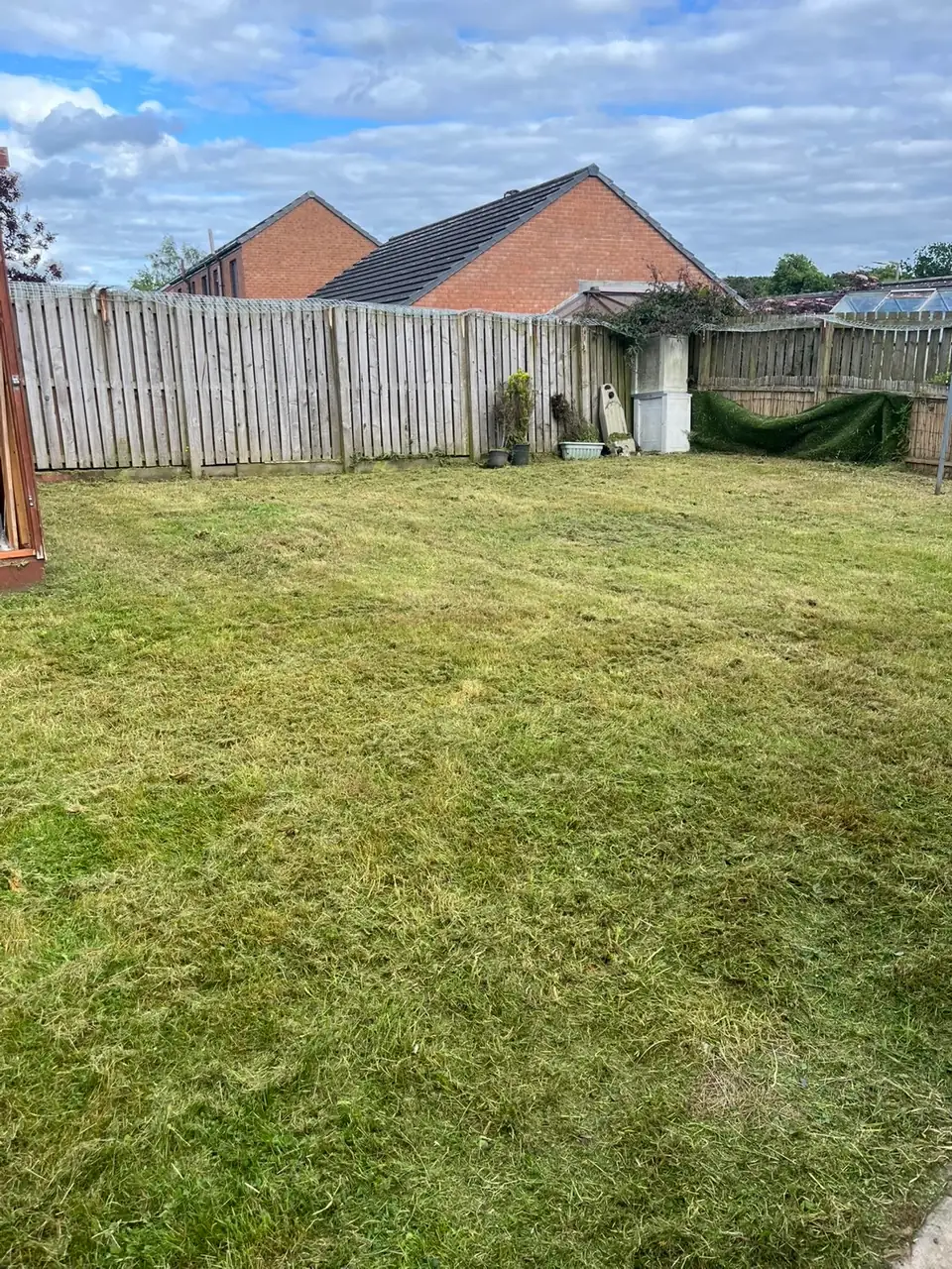 Lawn after cutting in Dumfries